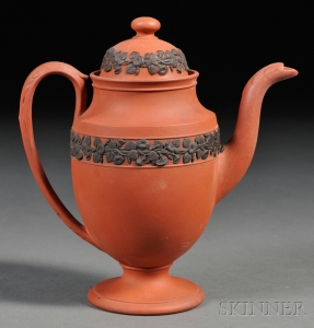 Wedgwood red coffee pot, 1820&rdquo; courtesy Skinner Inc